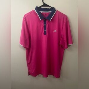 Adidas Men's Pink Polo Shirt Size Medium.in excellent condition